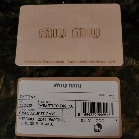 Authentic Miu Miu Craquele St camo Crossbody - Picture 14 of 16